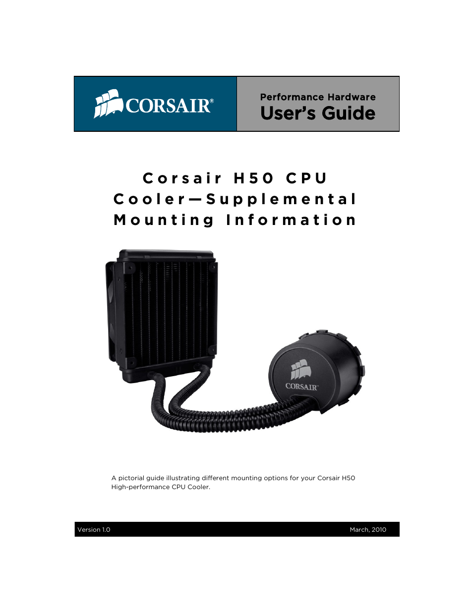 Corsair Marine H50 User Manual | 8 pages