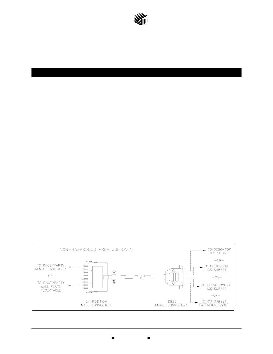 GAI-Tronics 12587-103 ICS Subset to Page/Party Amplifier Conversion Cable Assembly User Manual | 3 pages