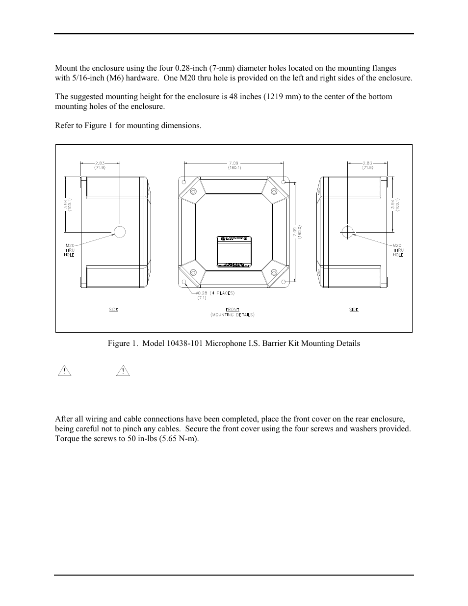 Mounting | GAI-Tronics 10438-101 Intrinsically-Safe Microphone Barrier Kit User Manual | Page 2 / 7