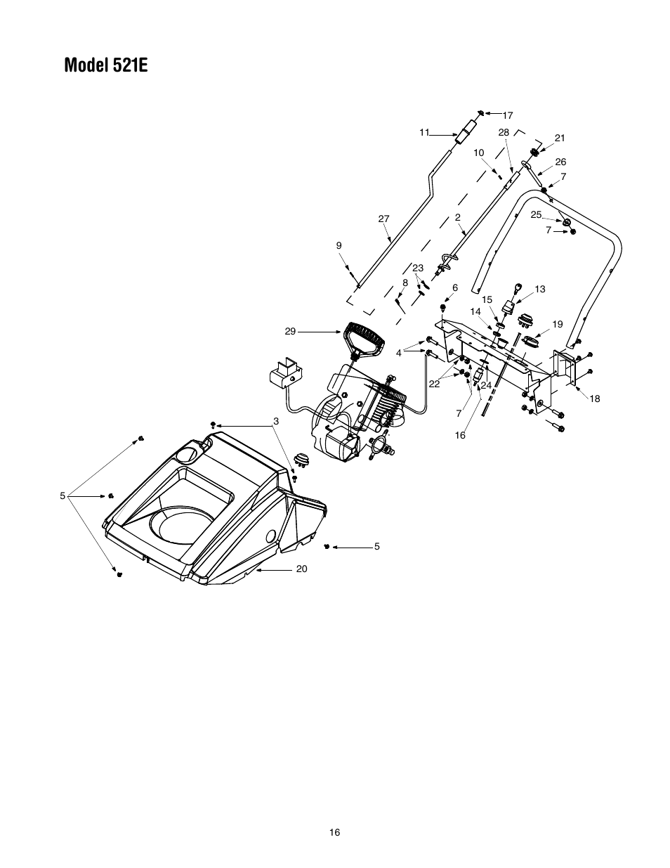 Model 521e | Cub Cadet 521E User Manual | Page 16 / 20