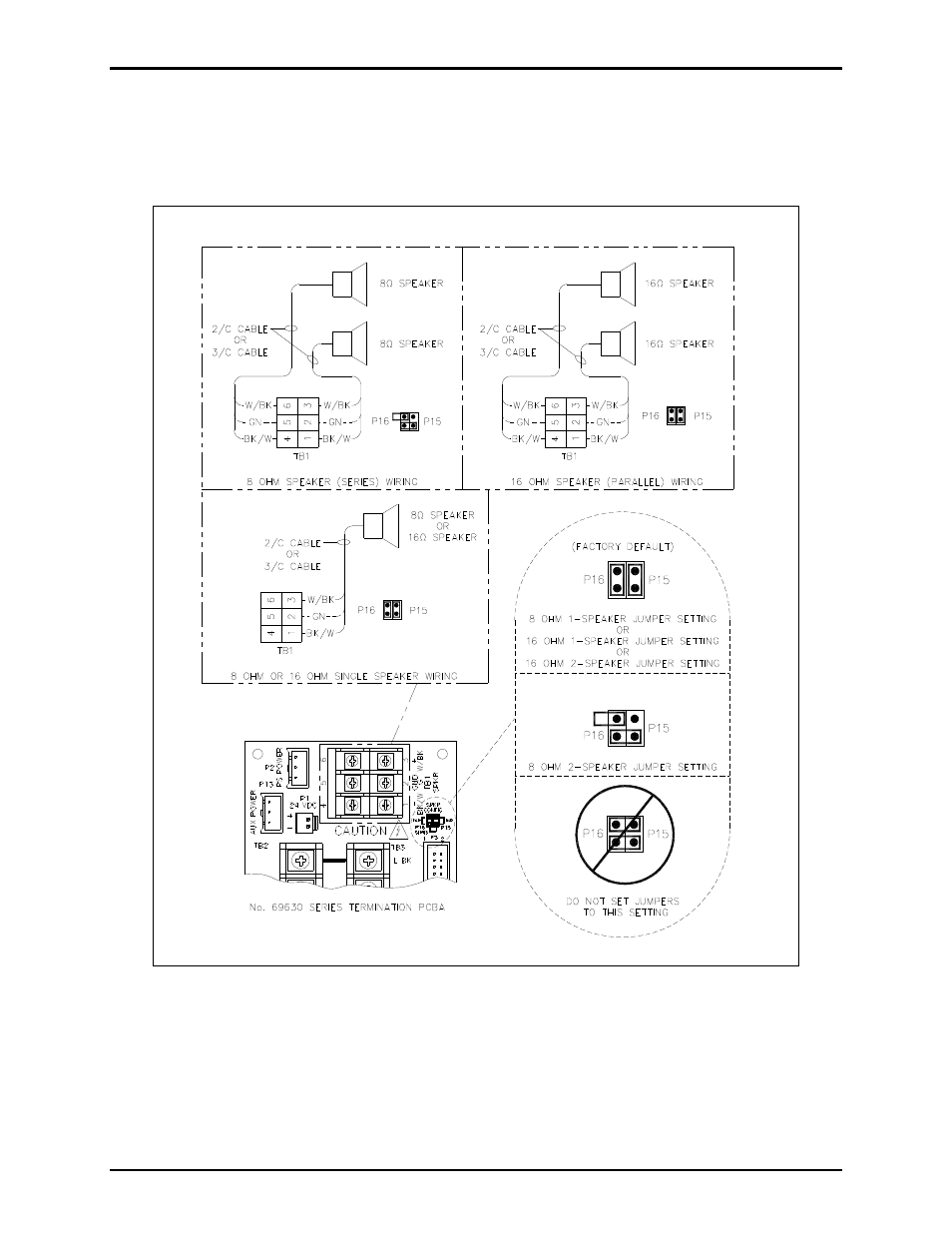 Speaker jumper impedance configuration, Attaching the front panel | GAI-Tronics 12831-003, 12831-004 Zone 2/22 ICS Termination PCBA Upgrade Kits User Manual | Page 6 / 7