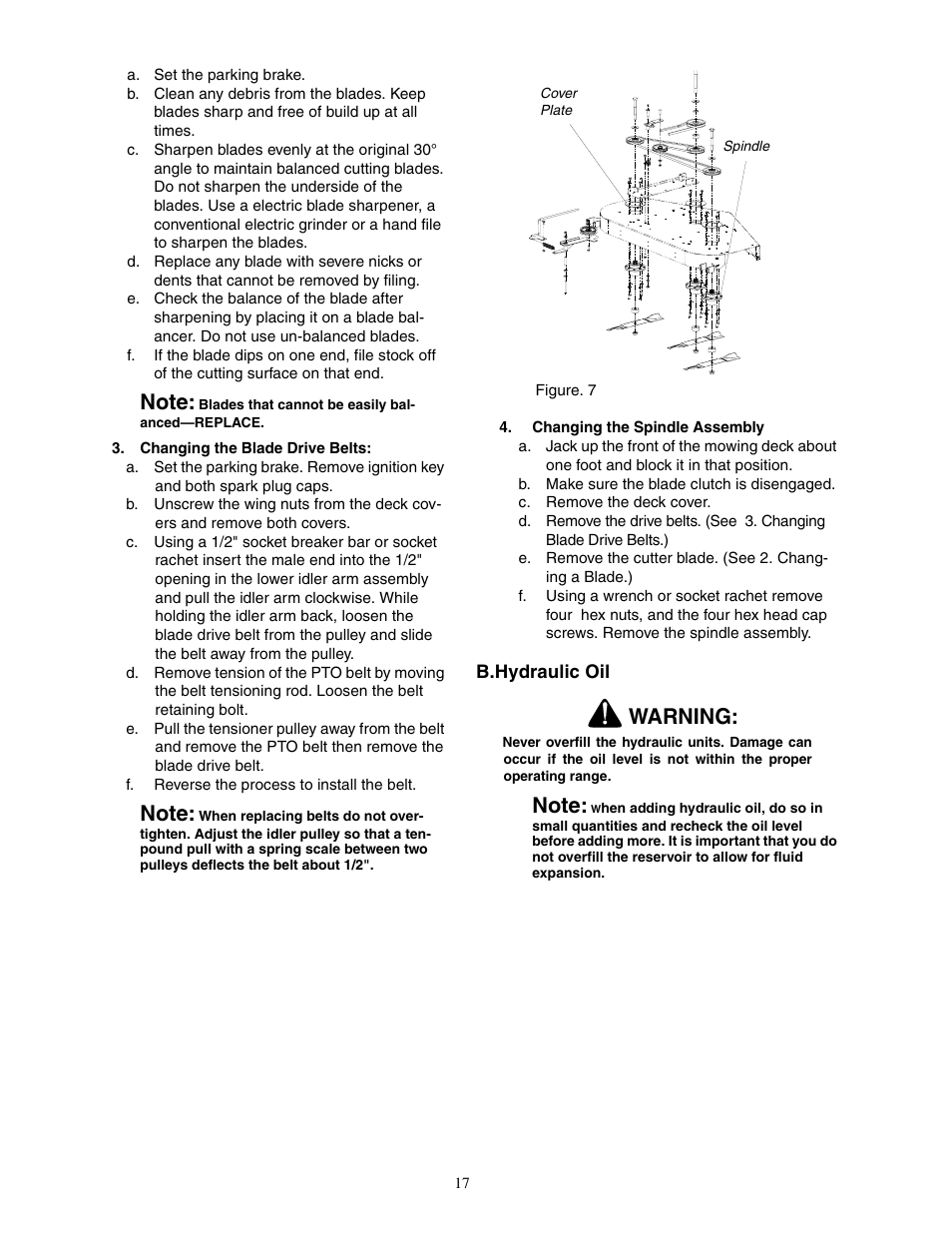 Warning | Cub Cadet 48-inch User Manual | Page 17 / 32