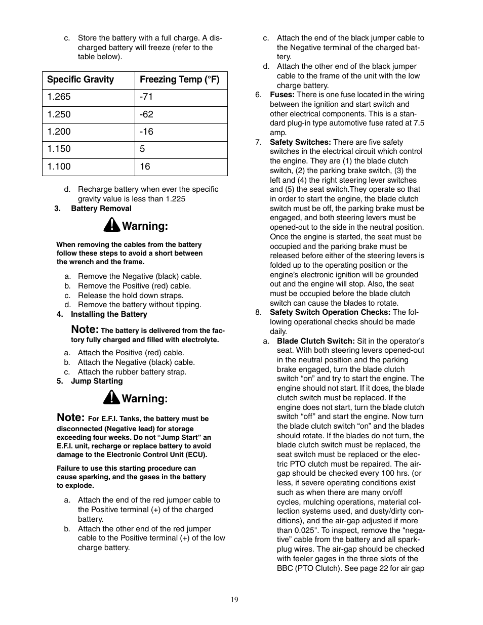 Warning | Cub Cadet 48-inch User Manual | Page 19 / 32