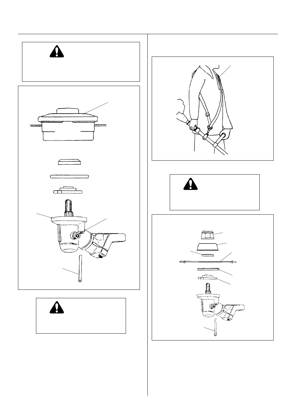 Trimmer assembly, Warning | Cub Cadet ST35 User Manual | Page 12 / 42