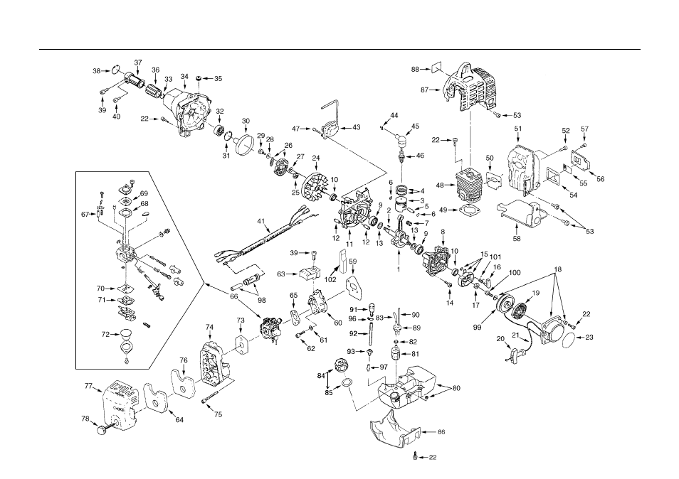 Engine, st35 trimmer | Cub Cadet ST35 User Manual | Page 38 / 42
