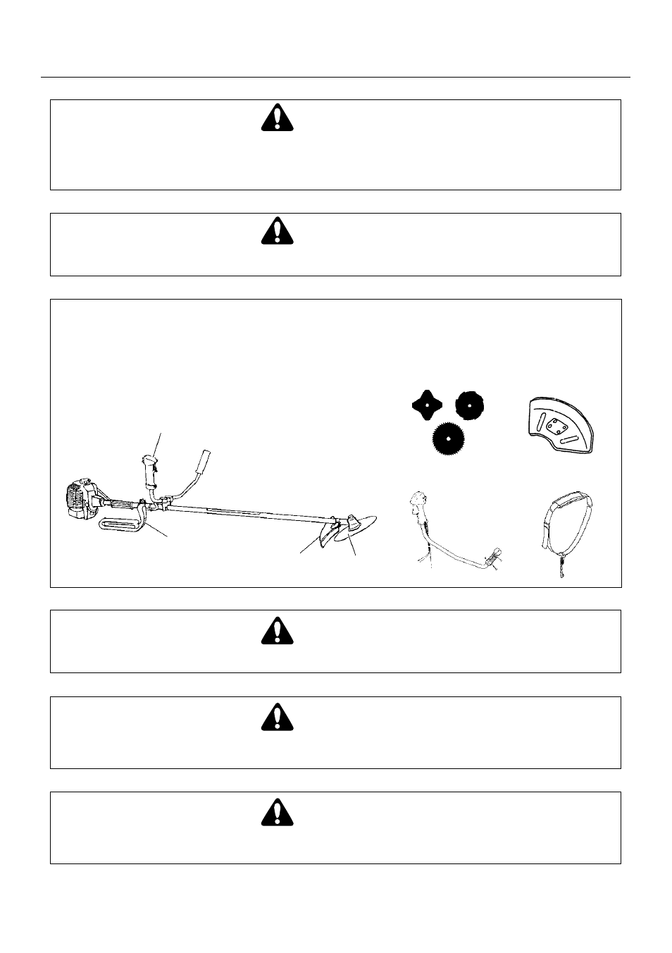 Metal blade use, 6warning, Warning | Cub Cadet ST35 User Manual | Page 7 / 42