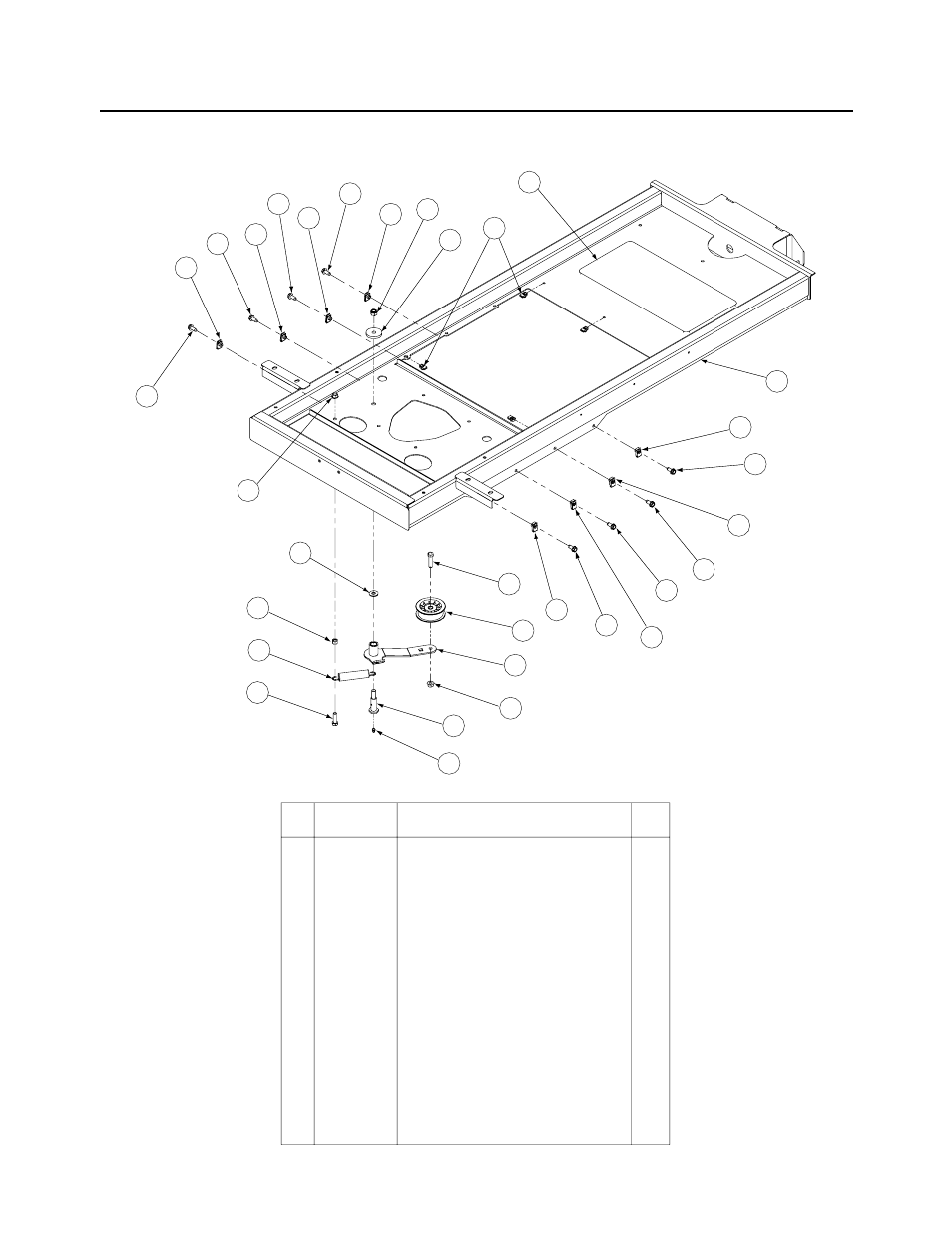 Frame assembly - figure 1 and parts list | Cub Cadet 22HP Z-Force 48 User Manual | Page 3 / 56