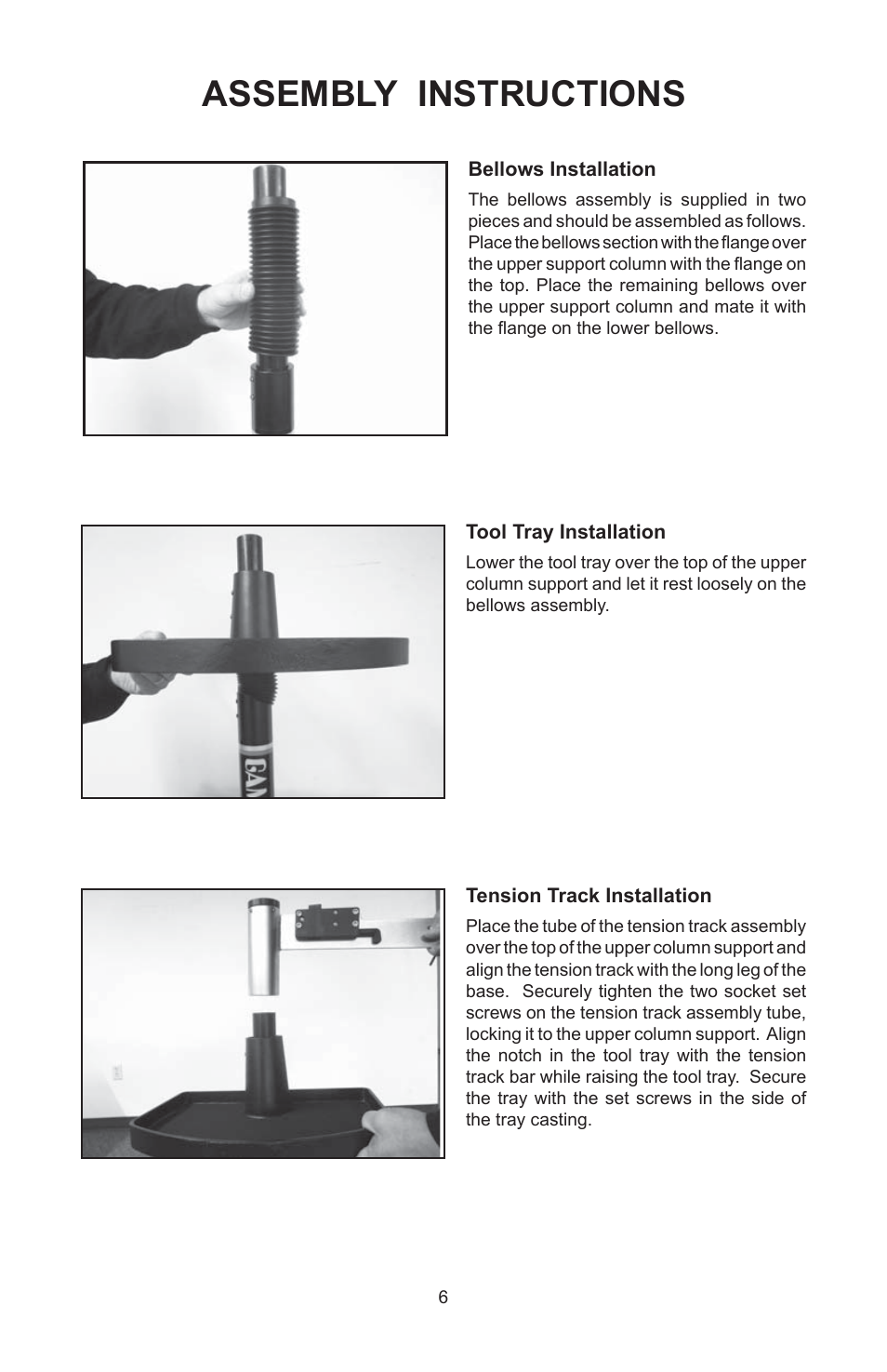 Assembly instructions | GAMMA 5003 STRINGING MACHINE 2 POINT SC MOUNTING (Issue 5B - February 2014) User Manual | Page 6 / 24