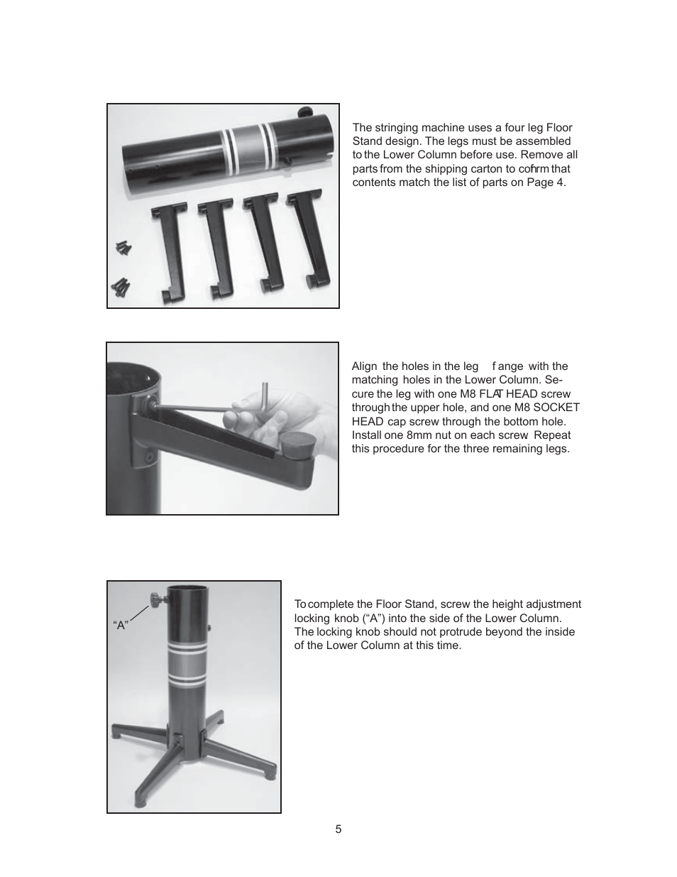 Assembly instructions | GAMMA 5800 Els STRINGING MACHINE 2 POINT SC MOUNTING (Issue 6 - July 2014) User Manual | Page 5 / 32