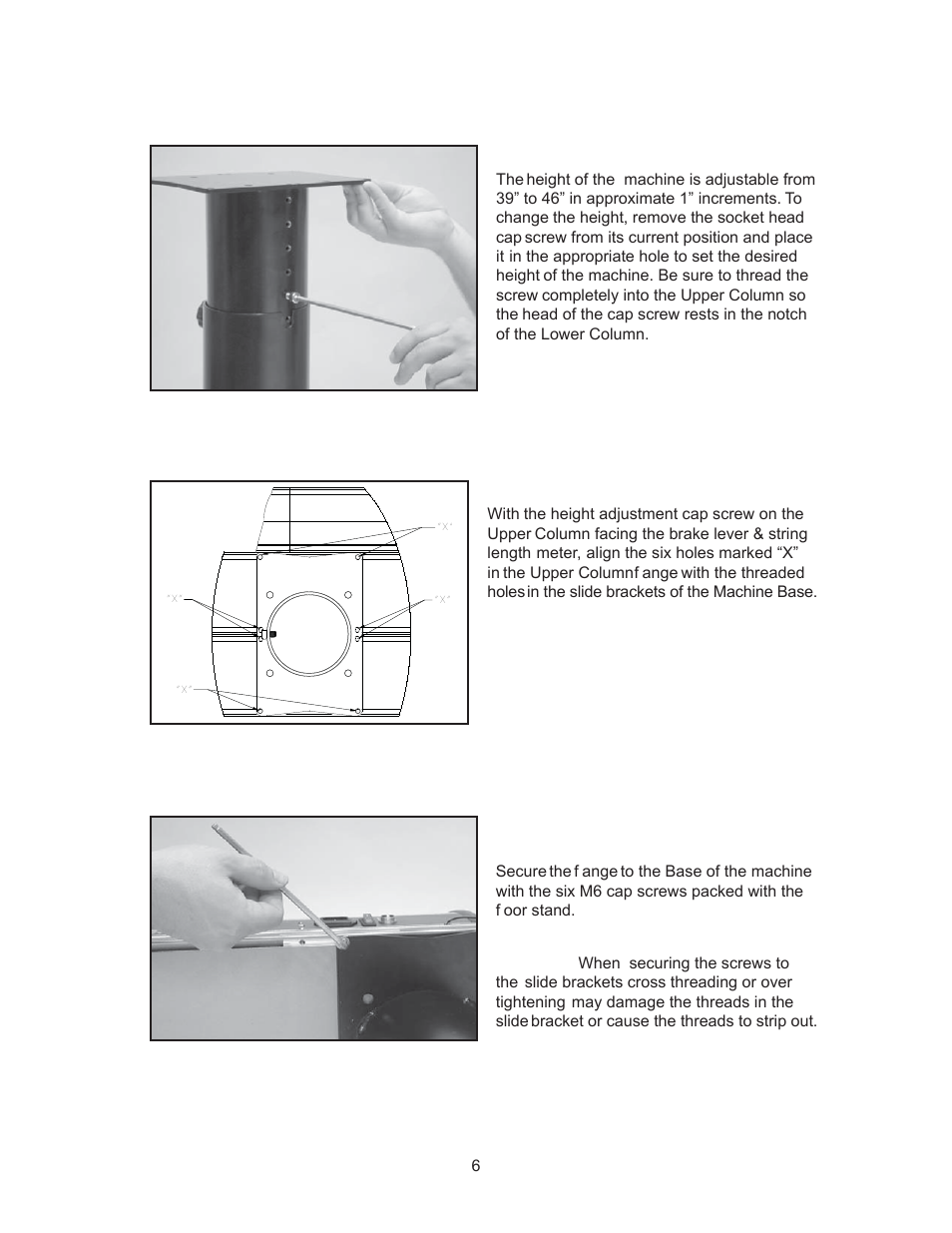 Assembly instructions | GAMMA 5800 Els STRINGING MACHINE 2 POINT SC MOUNTING (Issue 6 - July 2014) User Manual | Page 6 / 32