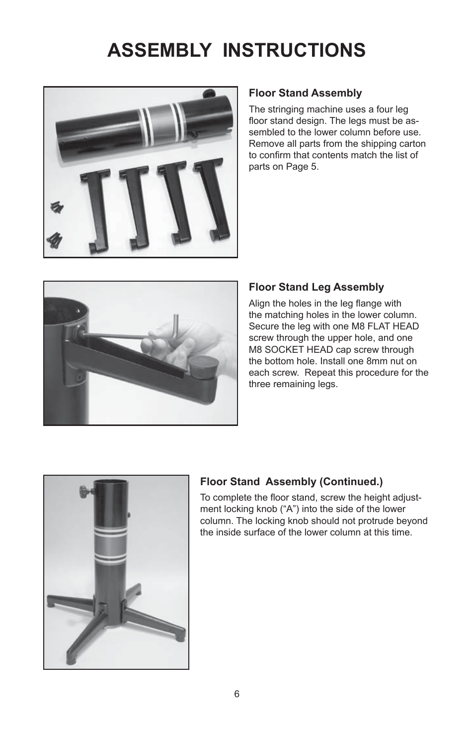 Assembly instructions | GAMMA 6900 Els STRINGING MACHINE 2 POINT SC MOUNTING (Issue 4B - February 2014) User Manual | Page 5 / 24