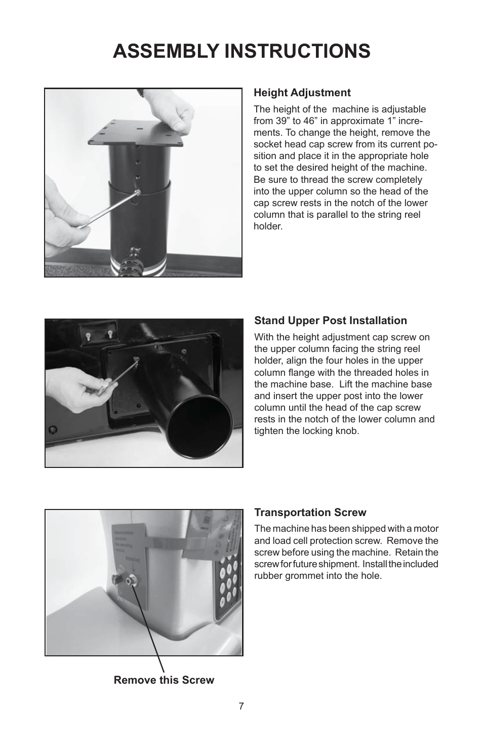 Assembly instructions | GAMMA 6900 Els STRINGING MACHINE 2 POINT SC MOUNTING (Issue 4B - February 2014) User Manual | Page 6 / 24