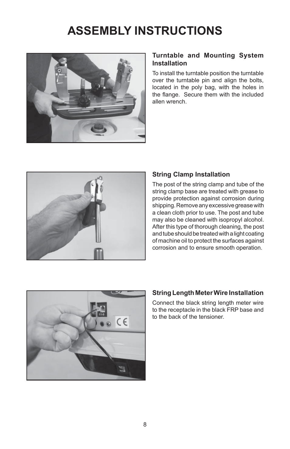 Assembly instructions | GAMMA 6900 Els STRINGING MACHINE 2 POINT SC MOUNTING (Issue 4B - February 2014) User Manual | Page 7 / 24