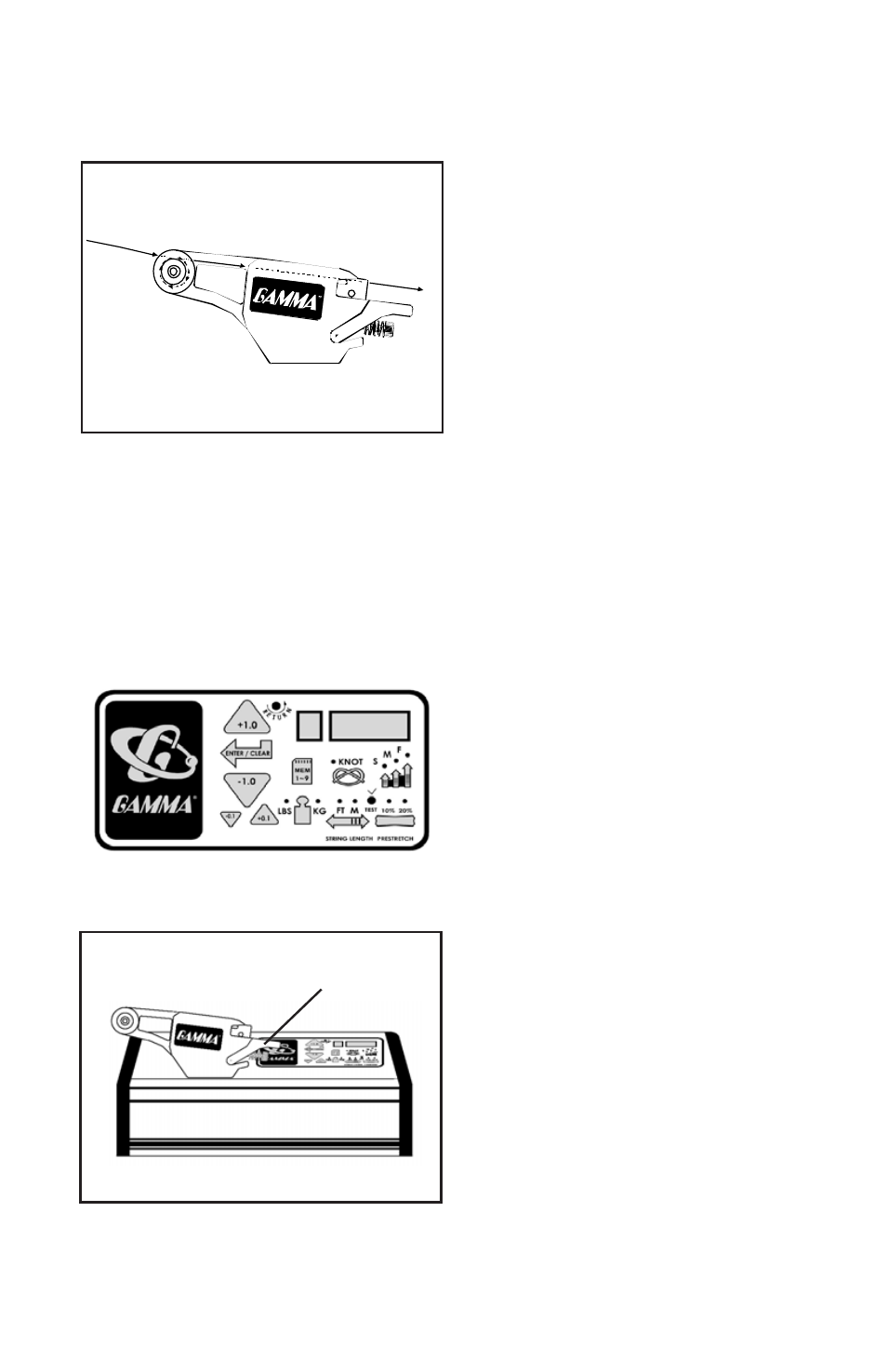 Tensioner operation, String gripper operation | GAMMA 5800 Els STRINGING MACHINE 6 POINT SC MOUNTING (Issue 3 - January 2009) User Manual | Page 11 / 24