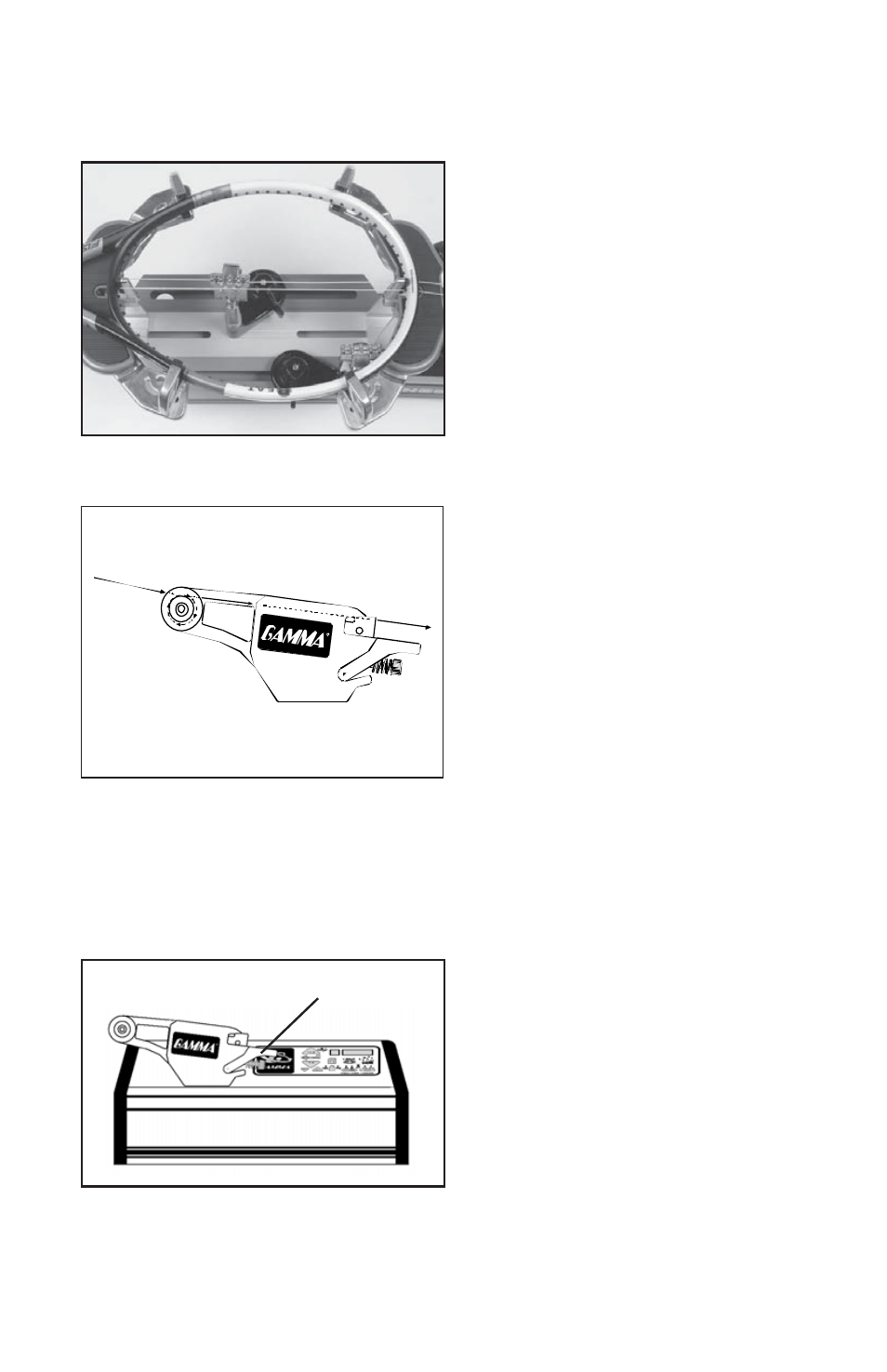 Stringing the frame, Warning | GAMMA 5800 Els STRINGING MACHINE 6 POINT SC MOUNTING (Issue 3 - January 2009) User Manual | Page 14 / 24