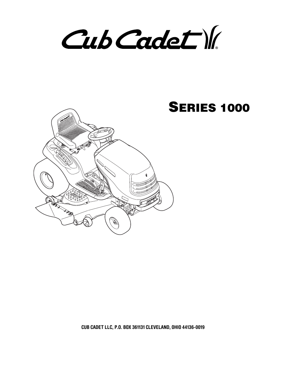 Cub Cadet LT1024 User Manual | 28 pages