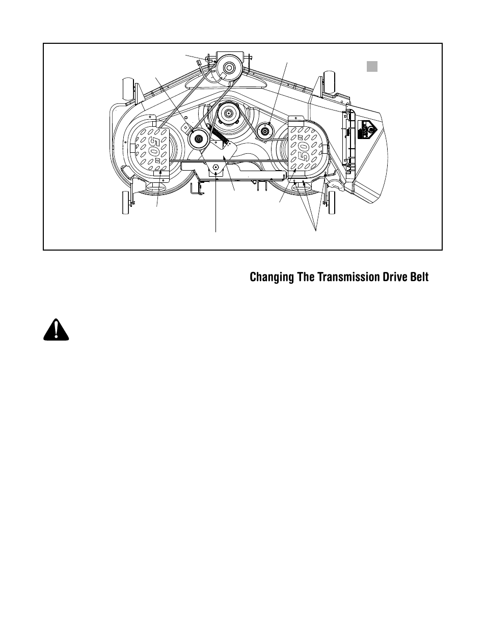 Changing the transmission drive belt | Cub Cadet LT1024 User Manual | Page 22 / 28