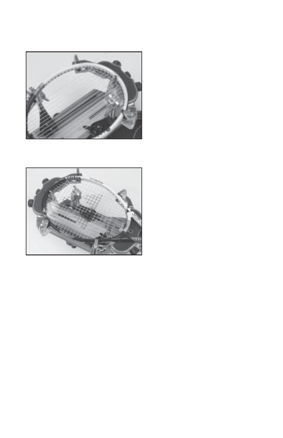 Stringing the frame | GAMMA PROGRESSION Els STRINGING MACHINE (Issue 1 - March 2009) User Manual | Page 11 / 19