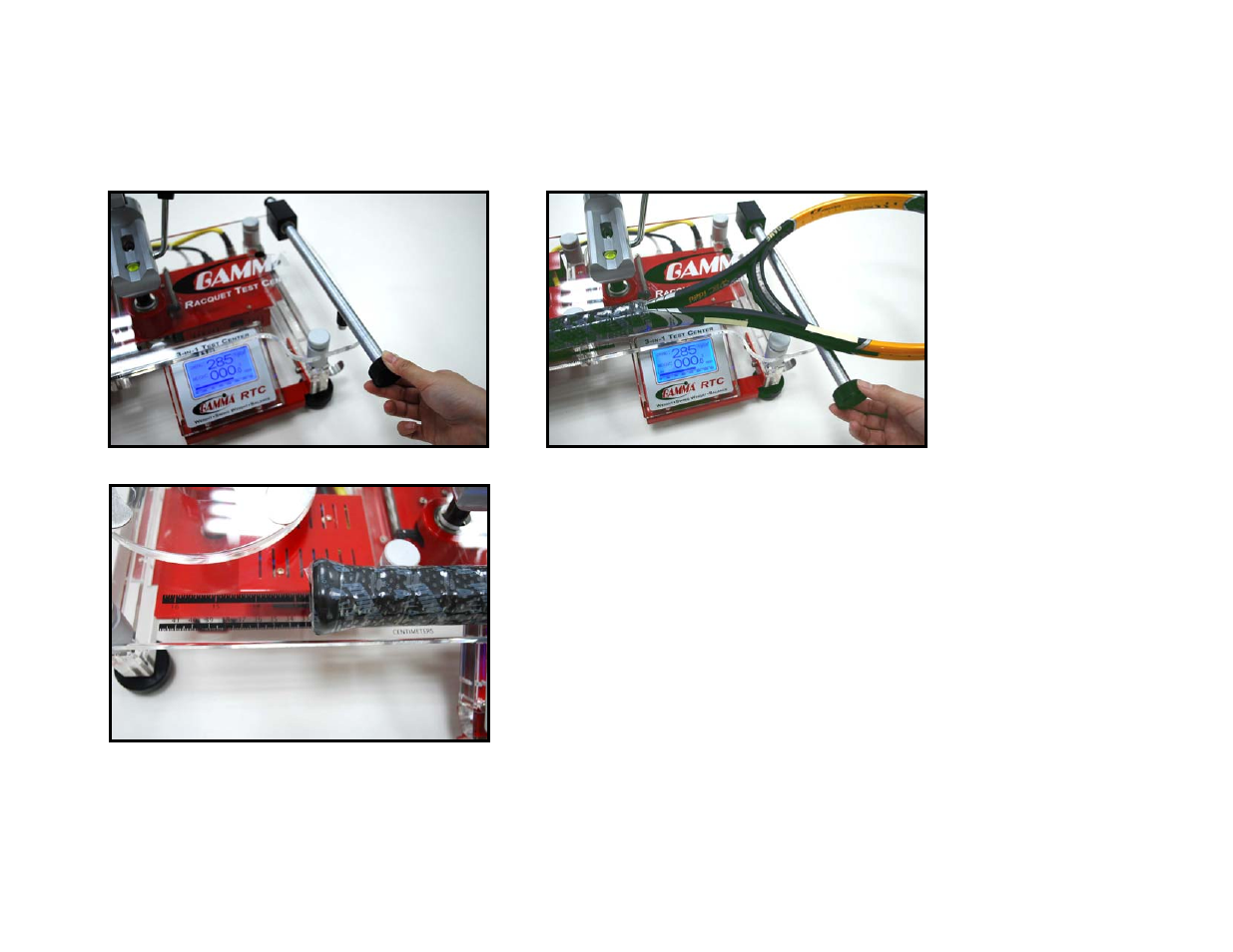 Racquet balance test | GAMMA 3 in 1 Racquet Test Center User Manual | Page 6 / 12