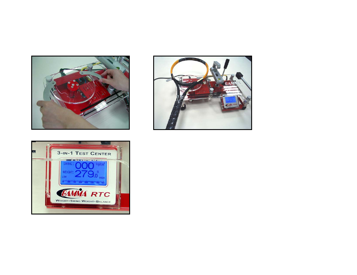 Racquet weight test | GAMMA 3 in 1 Racquet Test Center User Manual | Page 7 / 12
