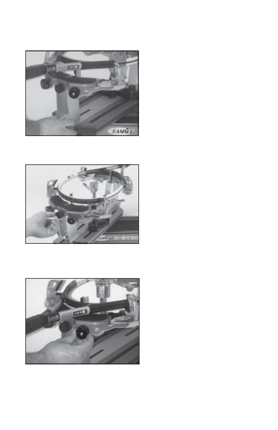 Mounting the frame | GAMMA X-Stringer X-ST STRINGING MACHINE (Issue 2 - October 2009) User Manual | Page 7 / 19