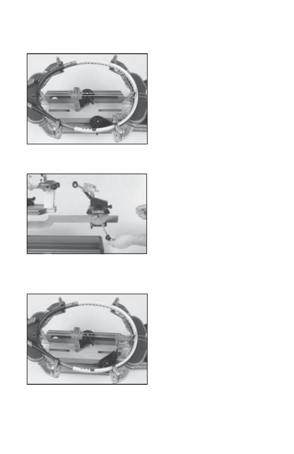 Stringing the frame | GAMMA X-Stringer X-ST STRINGING MACHINE (Issue 2 - October 2009) User Manual | Page 9 / 19