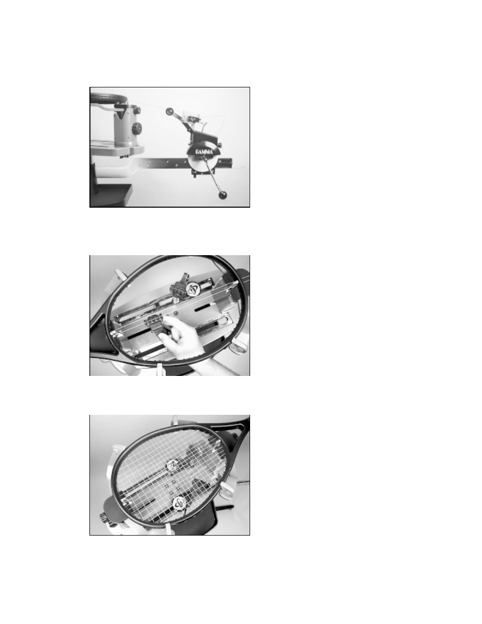 Stringing the frame | GAMMA 6004 STRINGING MACHINE (Issue 3 - December 14, 2000) User Manual | Page 12 / 20