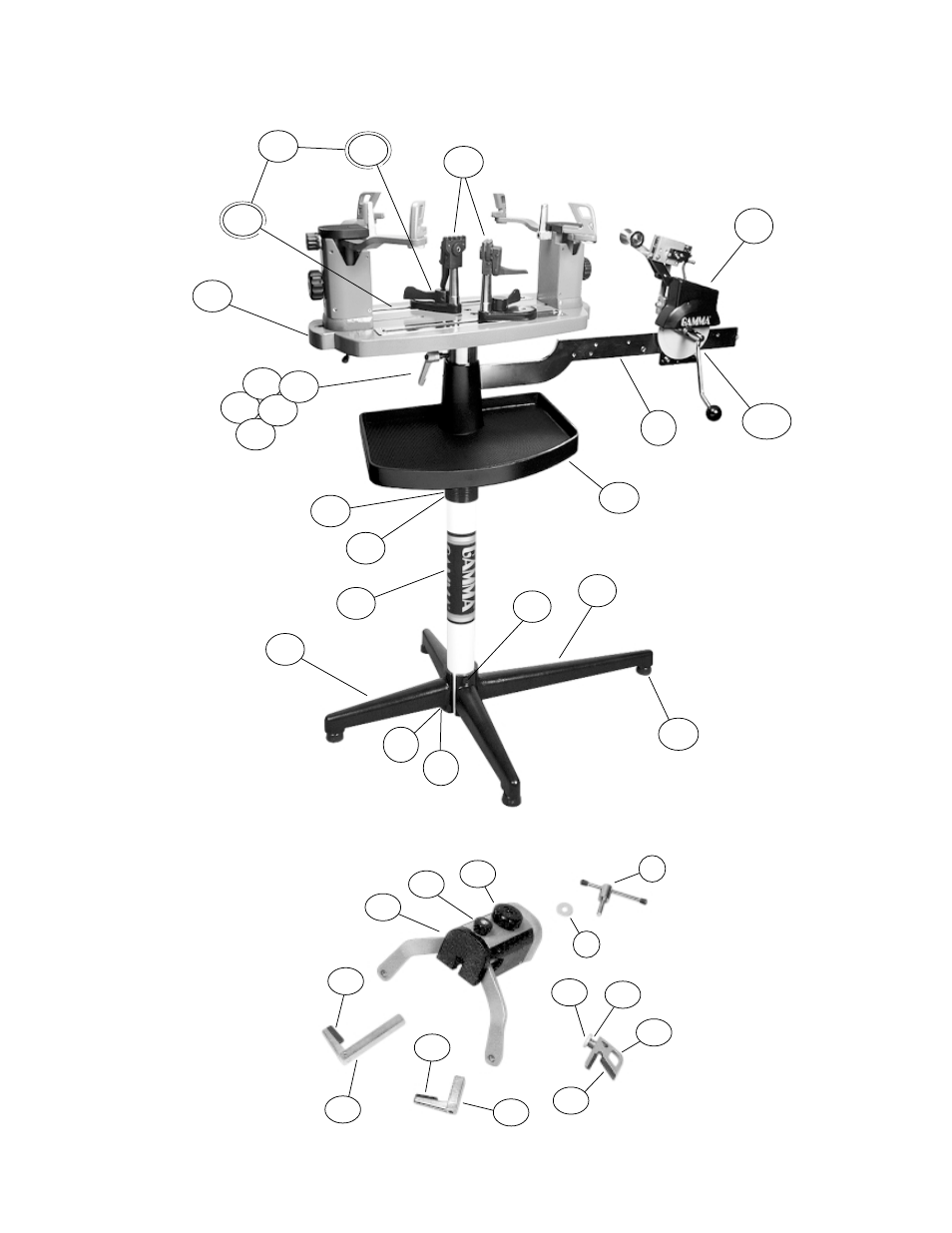 Component identification | GAMMA 6004 STRINGING MACHINE (Issue 3 - December 14, 2000) User Manual | Page 19 / 20
