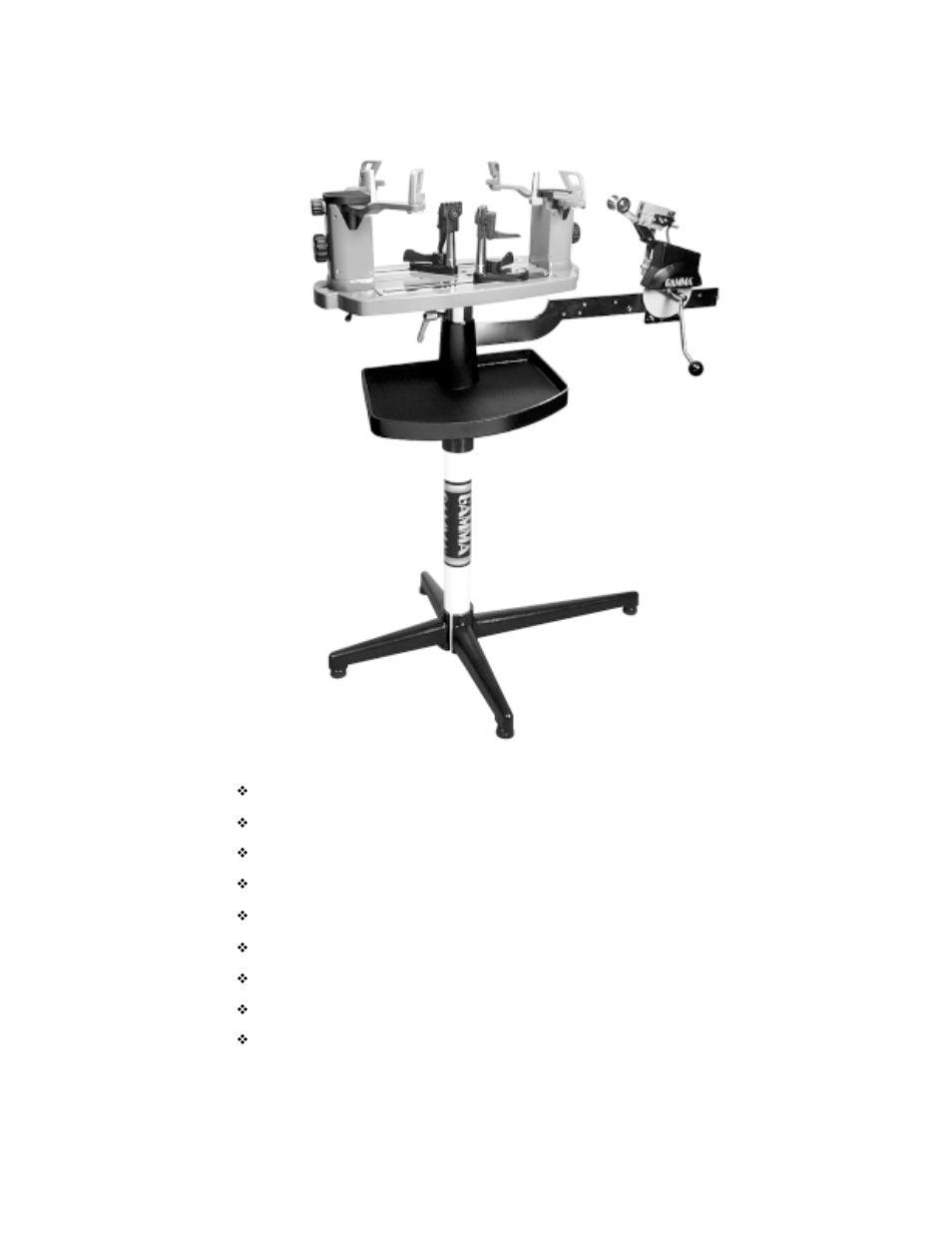 Machine features | GAMMA 6004 STRINGING MACHINE (Issue 3 - December 14, 2000) User Manual | Page 3 / 20