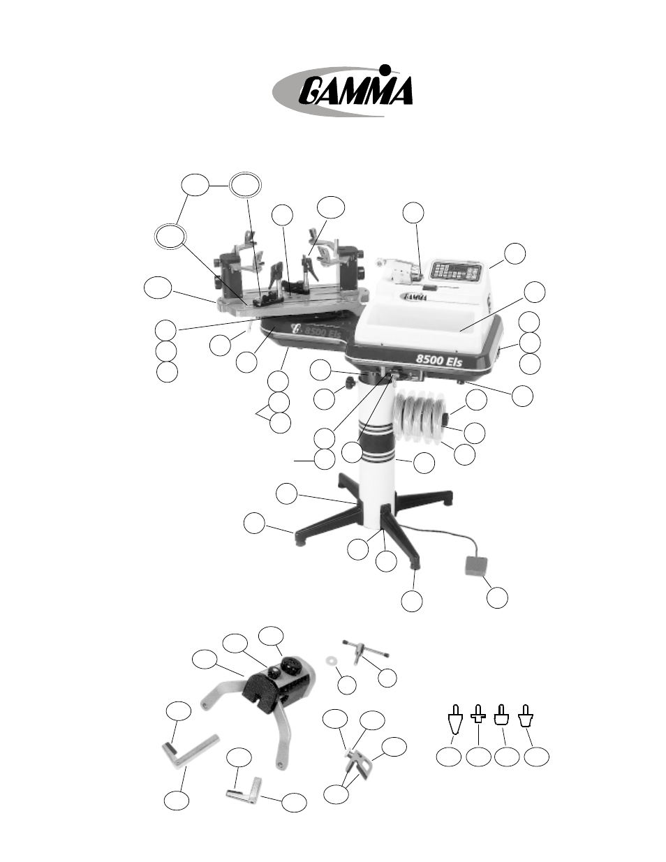 8500 els, Parts summary | GAMMA 8500 Els STRINGING MACHINE (Issue 1 - May 24, 2001) User Manual | Page 22 / 23