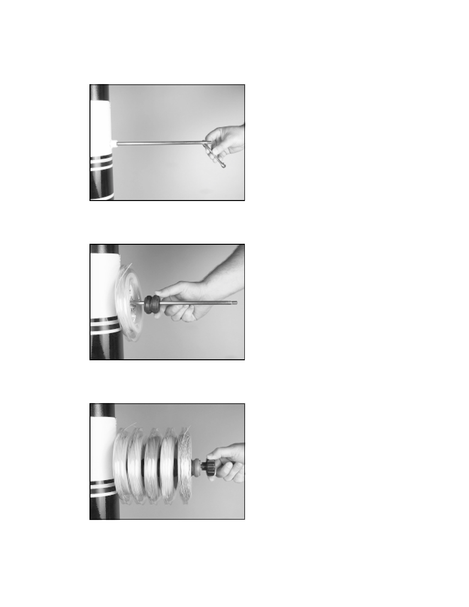 String reel holder installation | GAMMA 8500 Els STRINGING MACHINE (Issue 1 - May 24, 2001) User Manual | Page 9 / 23