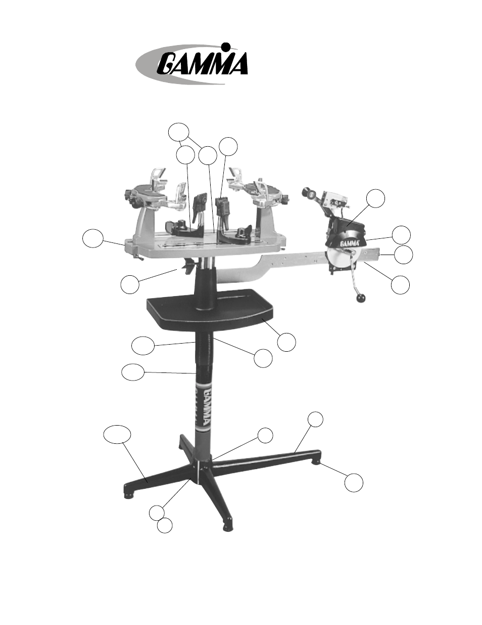 Machine parts | GAMMA 5003 STRINGING MACHINE (Issue 3 - December 14, 2000) User Manual | Page 18 / 19