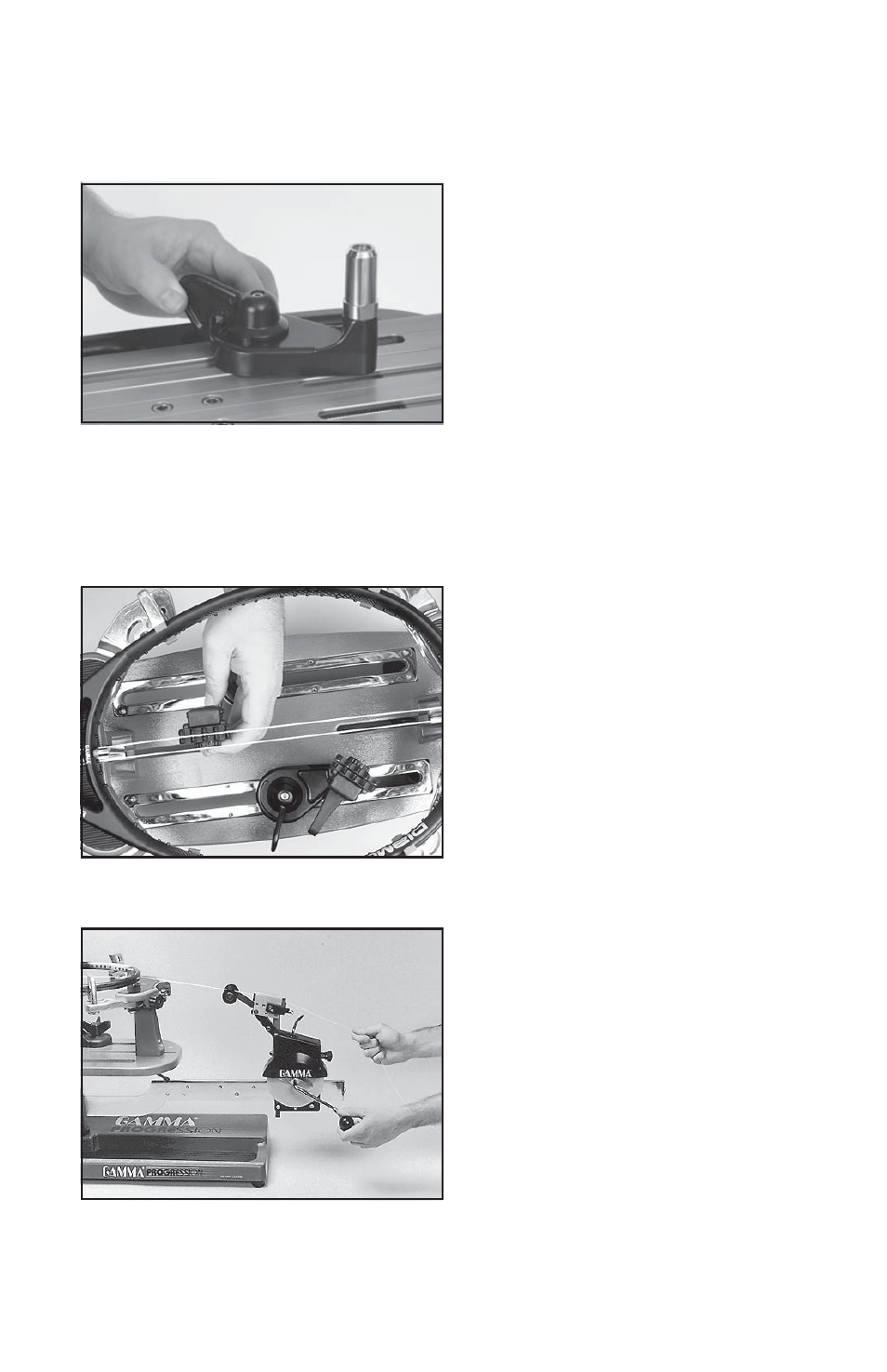 Stringing the frame | GAMMA 5003 Els STRINGING MACHINE 6 POINT SC MOUNTING (Issue 6 - March 2007) User Manual | Page 11 / 20