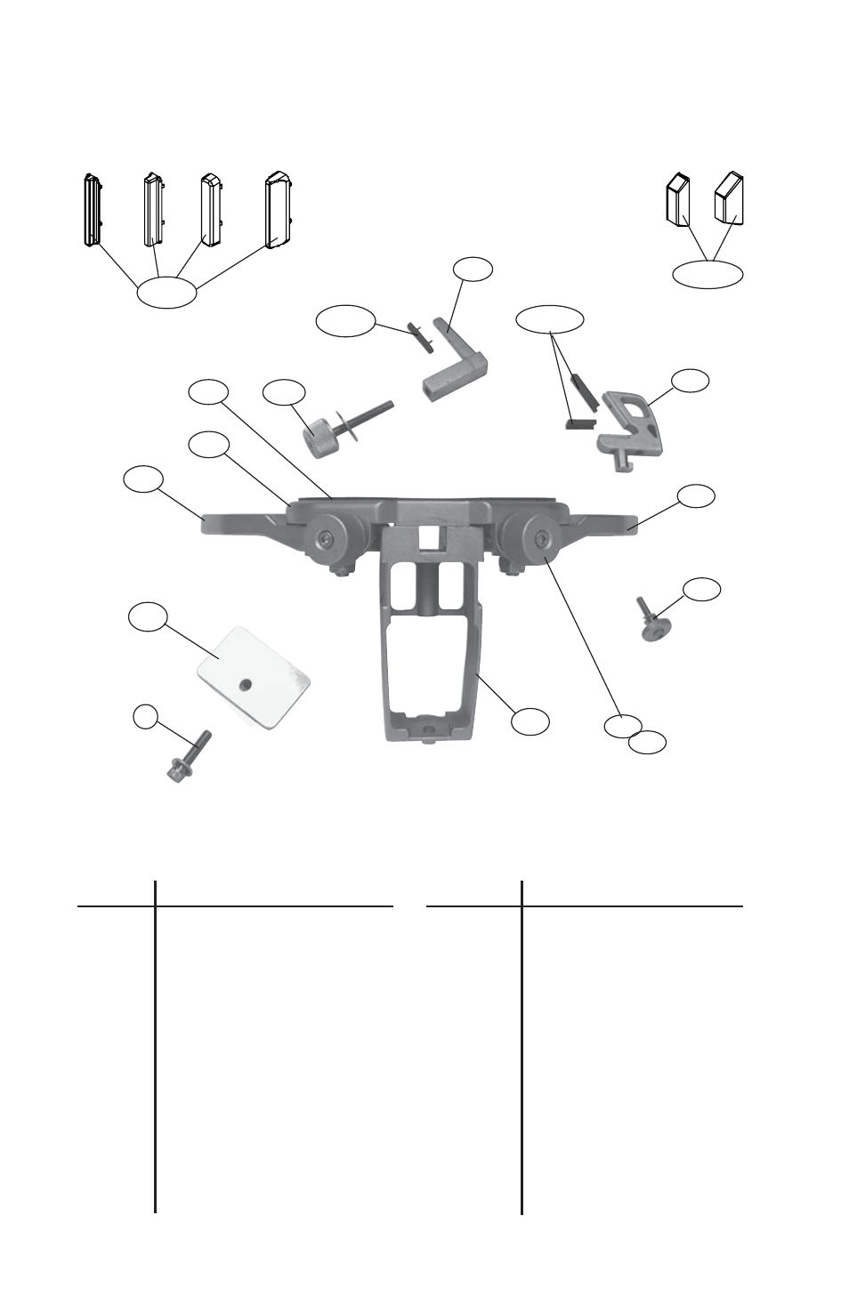 Mounting stand parts | GAMMA 5003 Els STRINGING MACHINE 6 POINT SC MOUNTING (Issue 6 - March 2007) User Manual | Page 17 / 20