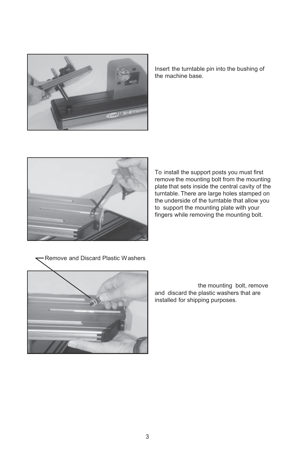 Assembly instructions | GAMMA X-Stringer X-ES STRINGING MACHINE (Issue 1 - May 2004) User Manual | Page 4 / 19