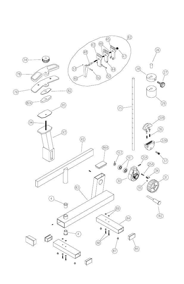 Exploded parts view | GAMMA PRO 100 STRINGING MACHINE (Issue 3 - September 22, 1998) User Manual | Page 11 / 11