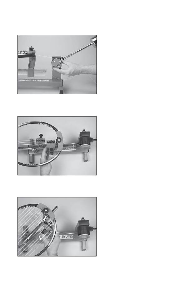 Stringing the frame | GAMMA PRO 100 STRINGING MACHINE (Issue 3 - September 22, 1998) User Manual | Page 8 / 11