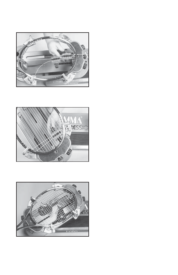 Stringing the frame | GAMMA PROGRESSION 600 / 600FC (Issue 2 / Version E - Dec. 10, 1997) User Manual | Page 8 / 15