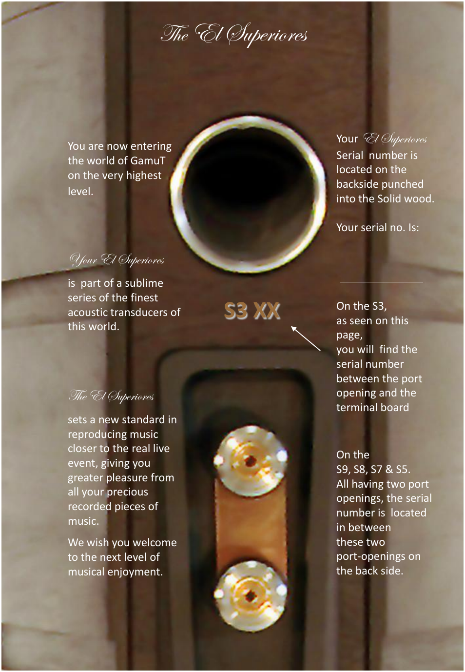 El superiores, S3 xx the | GamuT RS3 User Manual | Page 5 / 20