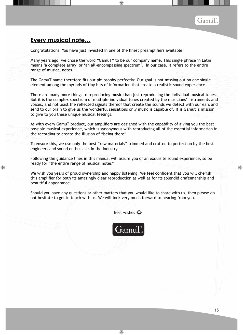 GamuT D3i User Manual | Page 15 / 16