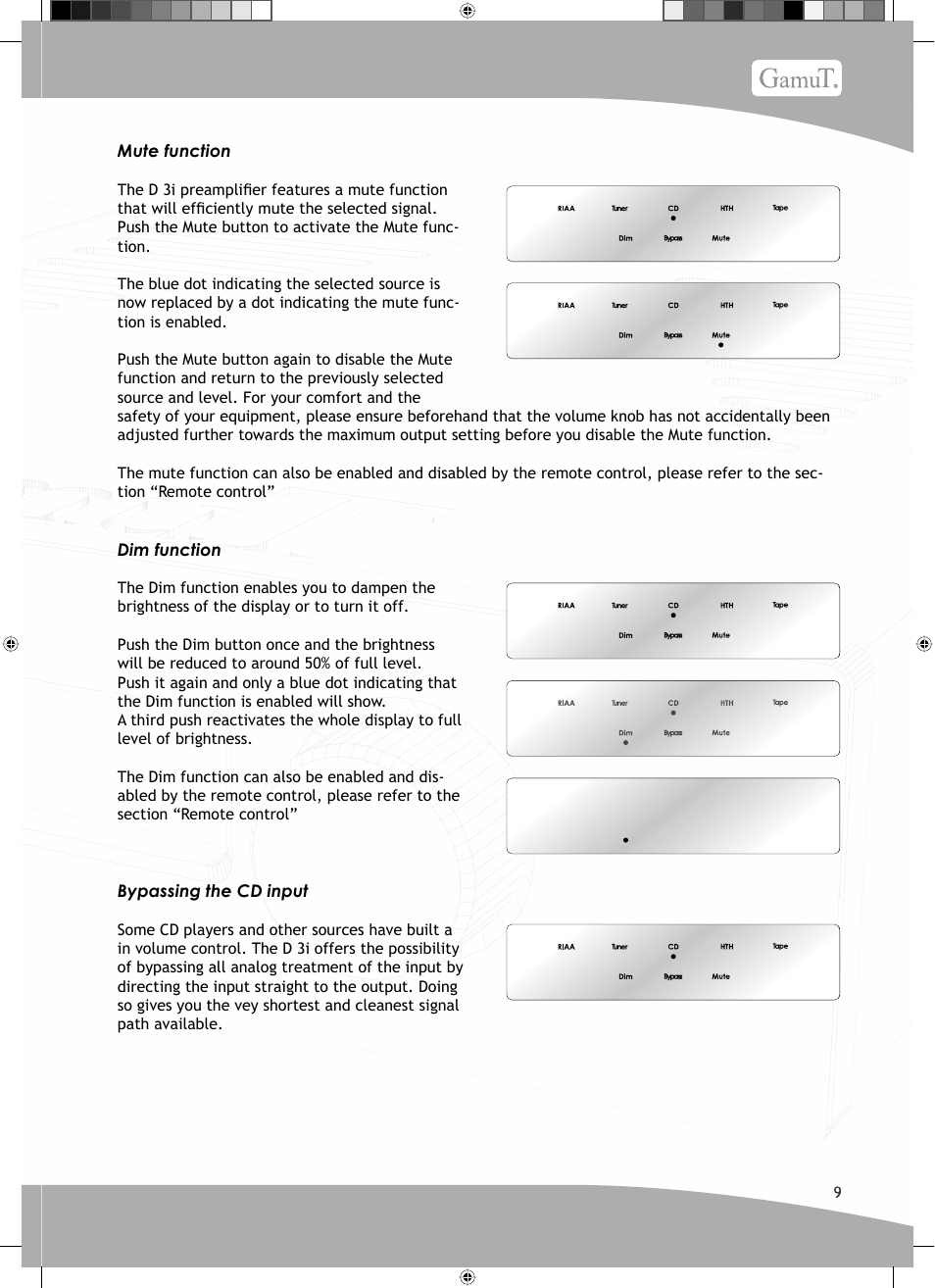 GamuT D3i User Manual | Page 9 / 16