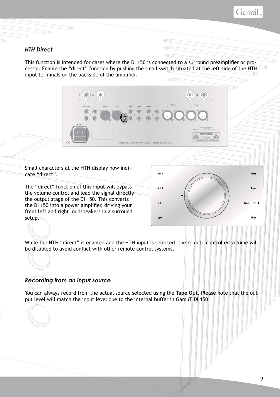 GamuT Di150 User Manual | Page 9 / 16