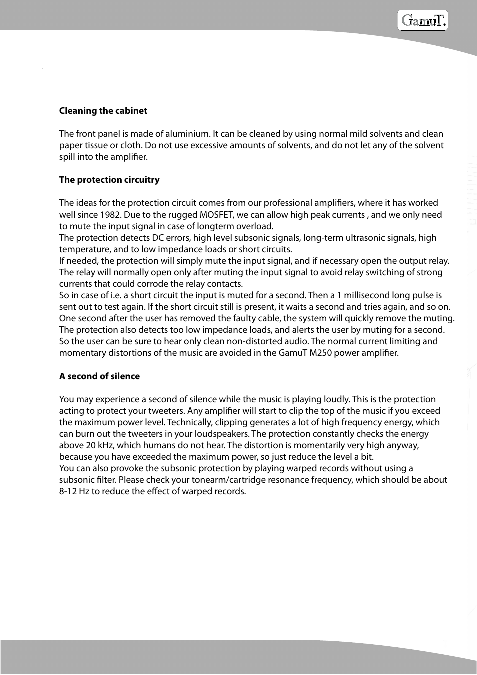 GamuT M250i User Manual | Page 5 / 13