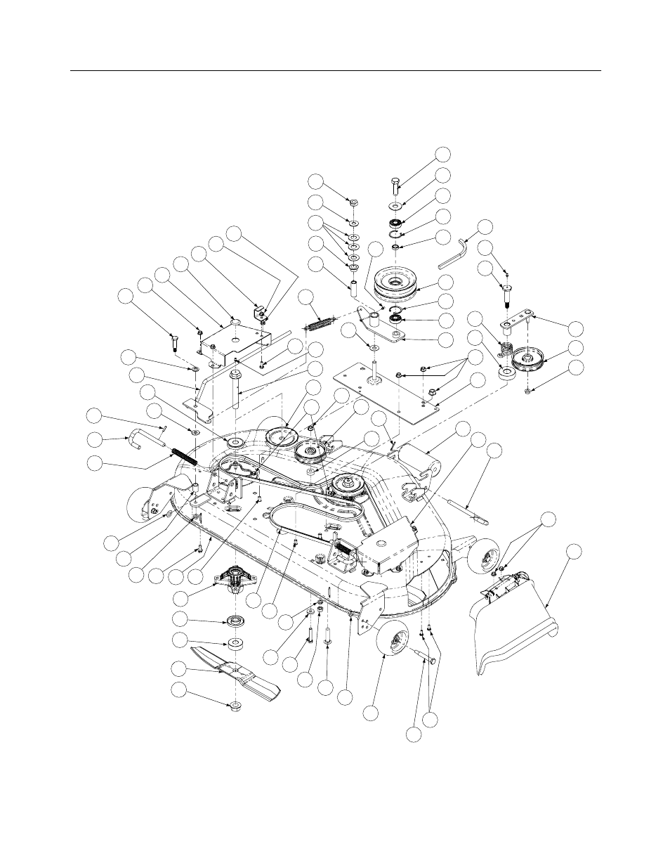 44" formed cutter deck - figure 2 | Cub Cadet 01008371 53AA5A5L100 User Manual | Page 4 / 54