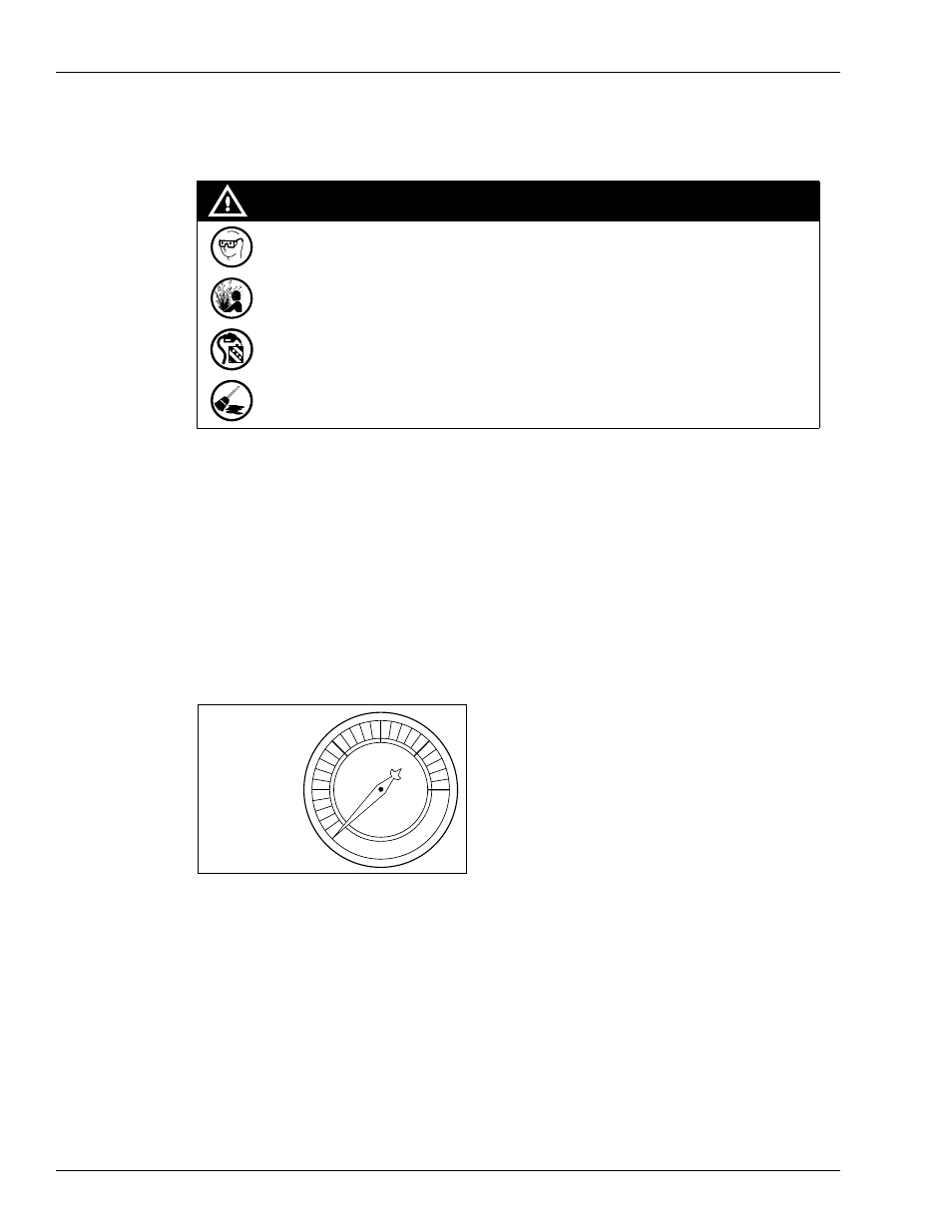 Measuring pressure and vacuum, Using pressure gauge, Measuring pressure and vacuum -14 | Using pressure gauge -14, Warning | Gasboy Atlas Start-up User Manual | Page 134 / 230