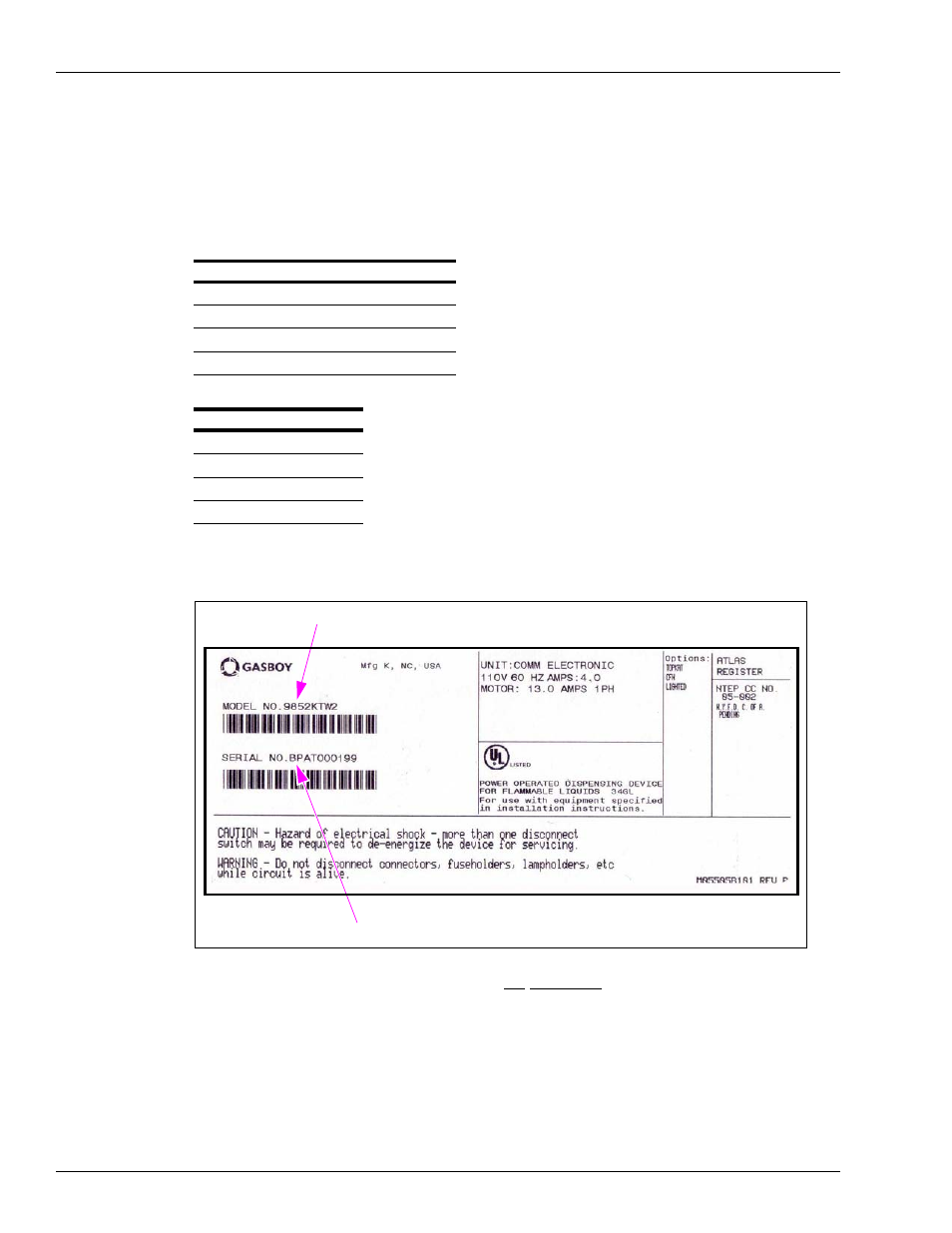 Serial number plate and date codes, Serial number plate and date codes -12 | Gasboy Atlas Start-up User Manual | Page 20 / 230