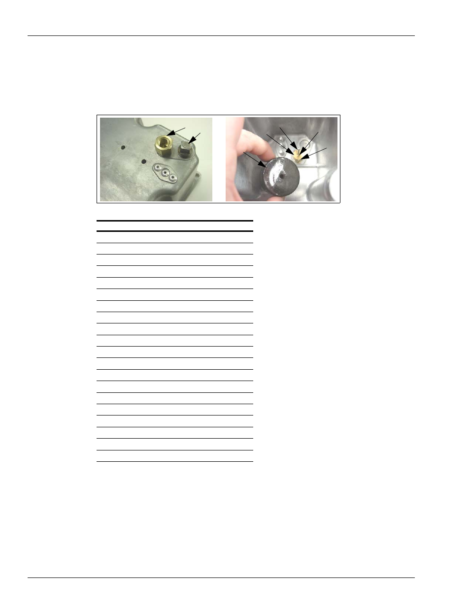 Air eliminator float assembly parts breakdown, Air eliminator float, Air eliminator float assembly parts | Below, E table below | Gasboy Gilbarco Global Pumping Unit Operation Manual User Manual | Page 22 / 42