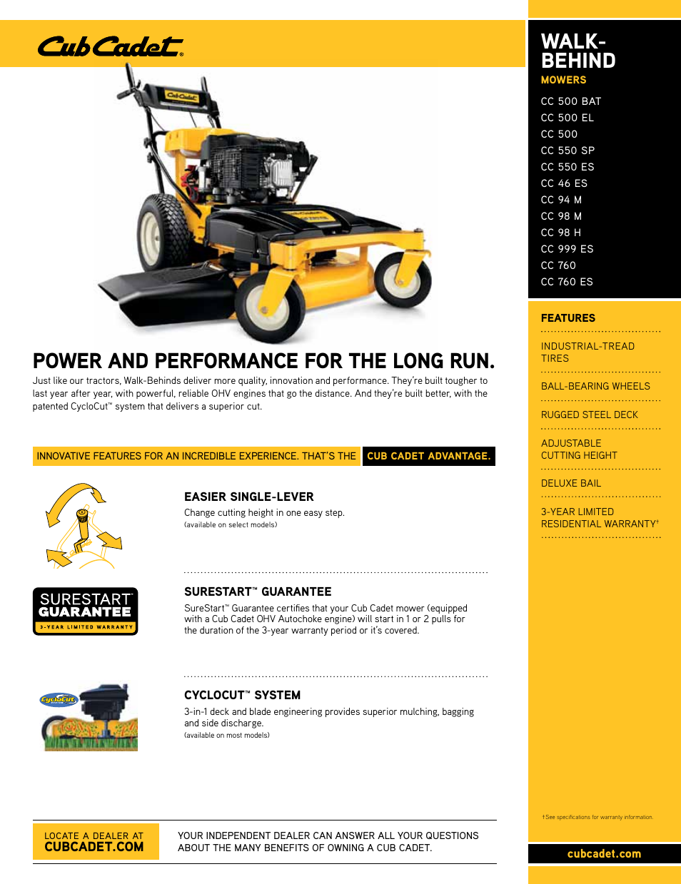 Cub Cadet CC 550 SP User Manual | 2 pages