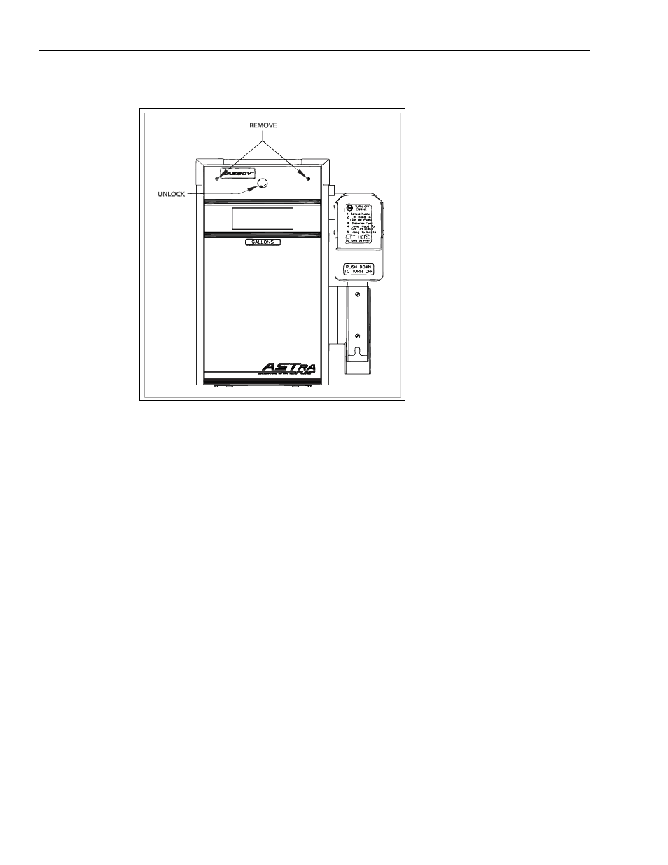 Move the front panel, Figure 6-1 | Gasboy 9120K Series Installation User Manual | Page 44 / 62