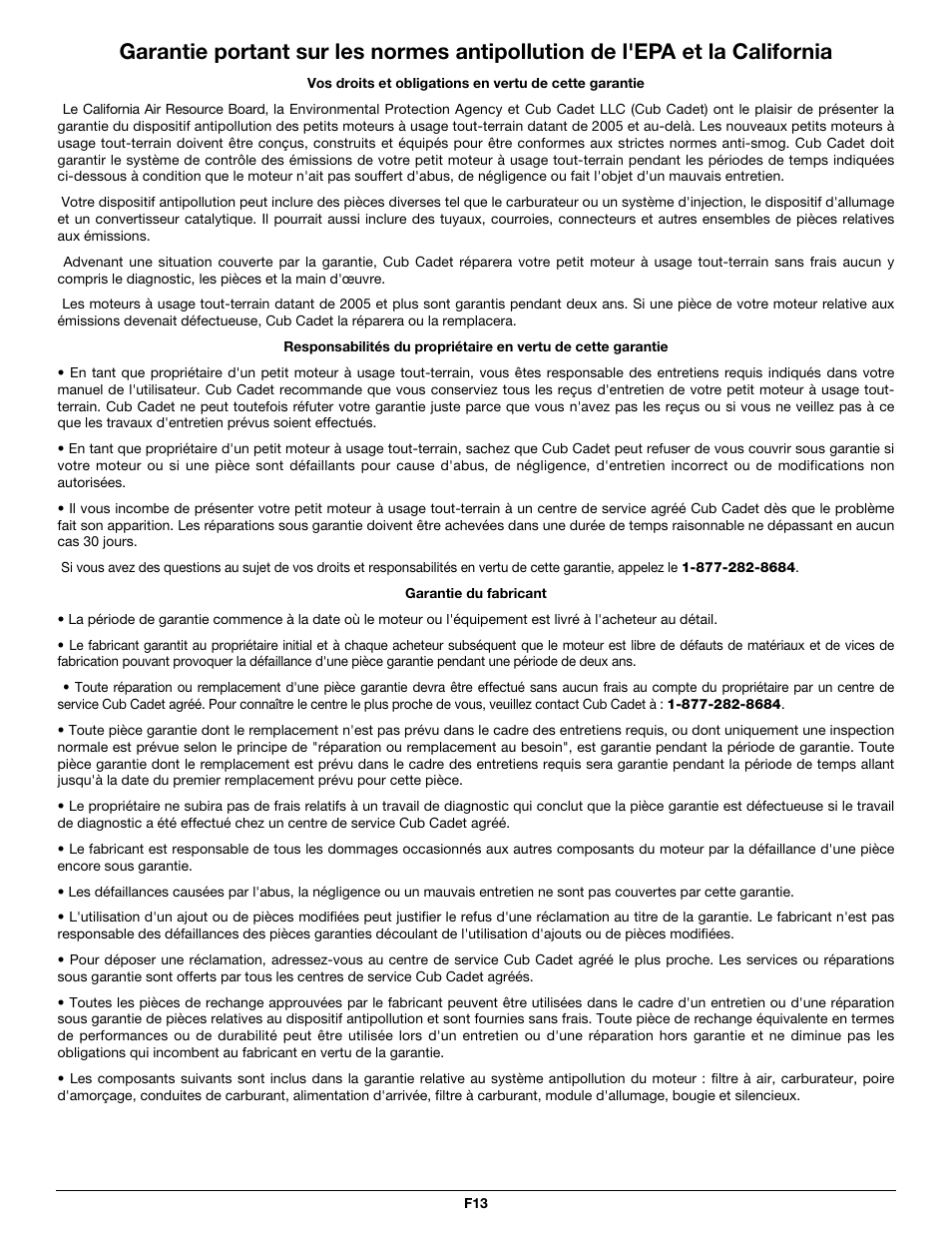Cub Cadet CC4065 User Manual | Page 27 / 44
